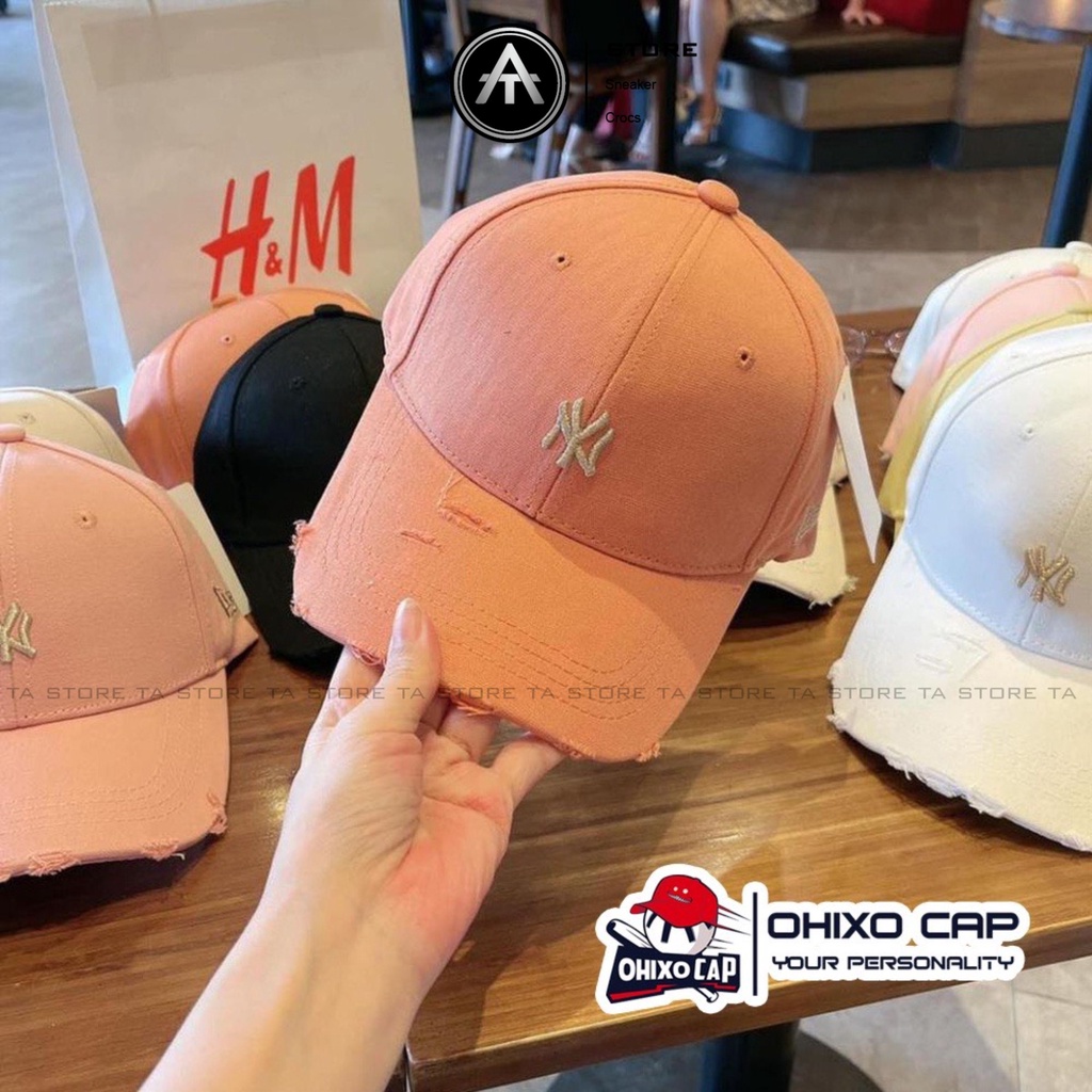 Mũ Lưỡi Trai Nón Kết Thêu Chữ NY Rách Tua Rua Chất Kaki Form Unisex Nam Nữ Phong Cách Cá Tính Hàng Loại Xịn