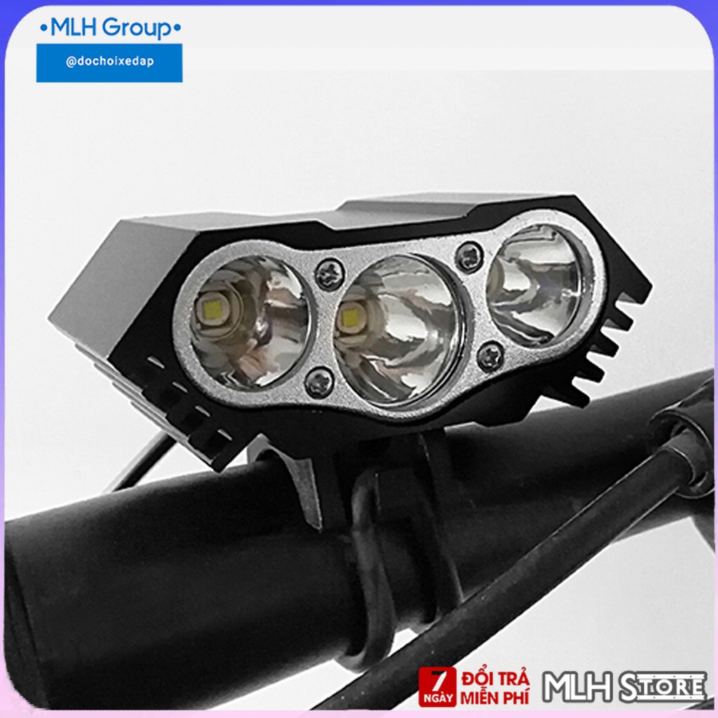 Đèn Trợ Sáng Xe Đạp Gắn Ghi Đông Cho Xe Đạp Thể Thao MTB 3xT6 900 lumens N3 Nhiều Chế Độ Sáng Chiếu Rộng Siêu Sáng MLH