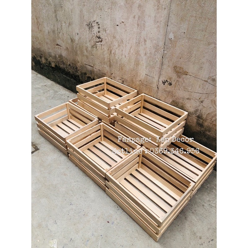 Thùng pallet gỗ quế thơm trang trí nhà cửa, cửa hàng