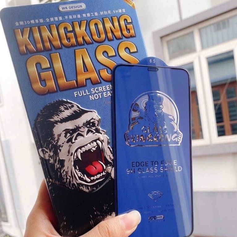 Kính cường lực Kingkong,cường lực iphone,full màn hình,đóng gói hộp sắt,chính hãng Wk có từ 7Plus  -> 13/14Pro/14Promax