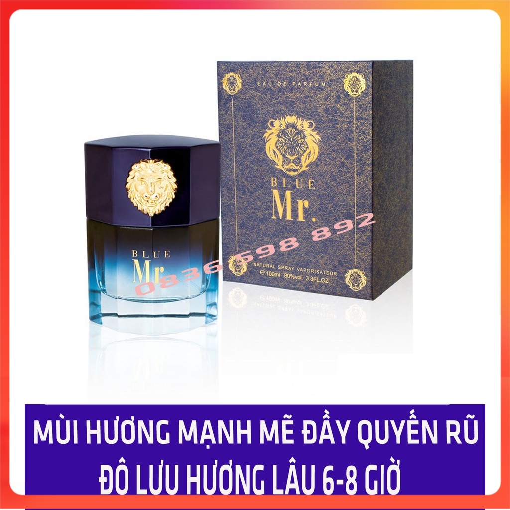 Nước Hoa Nam Chính Hãng Đầu Sư Tử BLUE DARK Mr SELLION 100Ml