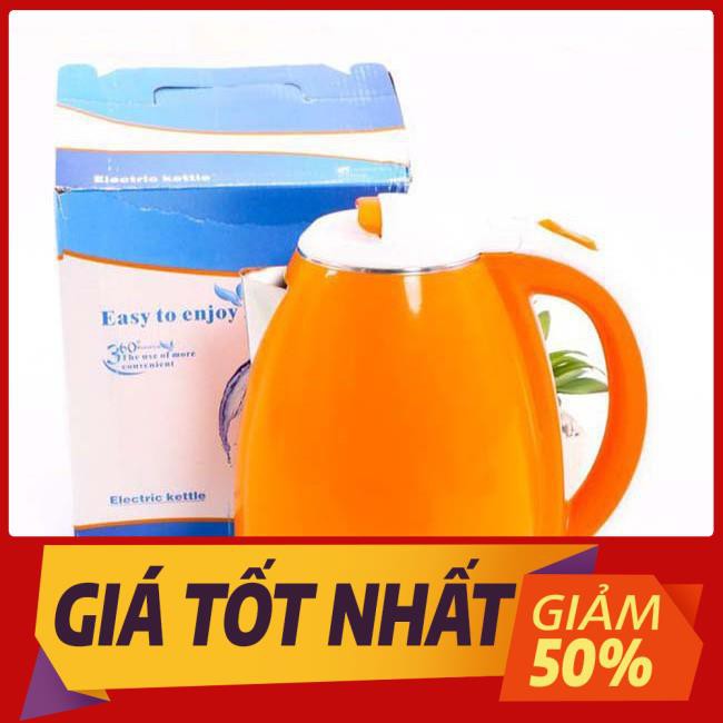 Ấm siêu tốc sơn màu cách nhiệt - nhanh sôi, chống bỏng, nhiều màu - ấm siêu tốc 2 lớp cách nhiệtmàu sắc trẻ trung