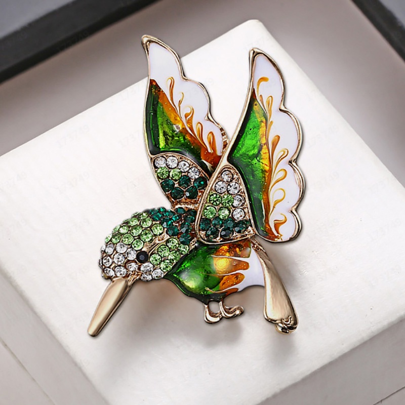 Trâm Cài Áo Hợp Kim Hình Chim Ruồi Đơn Giản Thời Trang Cổ Điển