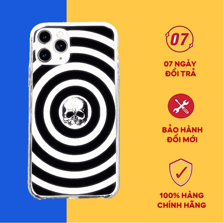 Ốp điện thoại đầu lâu vòng xoáy thôi miên cho Iphone 5 6 7 8 Plus 11 12 Pro Max X Xr SKU06210044