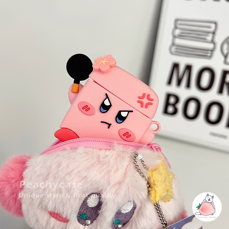 Vỏ Bảo Vệ Hộp Sạc Tai Nghe Airpods 1 2 Pro Air Pod 3 Bluetooth Không Dây Bằng Silicon Hình Angry Kirby Dễ Thương