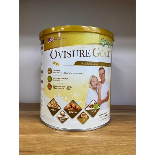 Sữa hạt xương khớp cao cấp Ovisure Gold lon 650g chính hãng