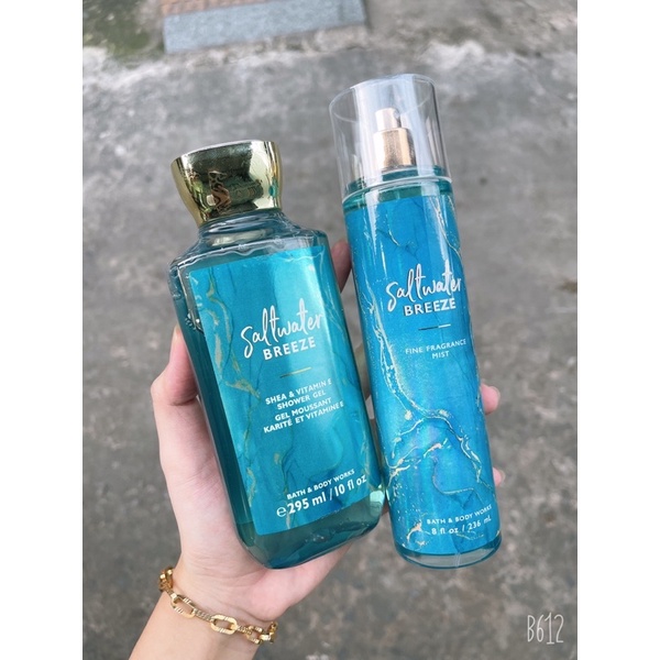 Combo body mist + sữa tắm siêu thơm - Bath and body works - Chai to