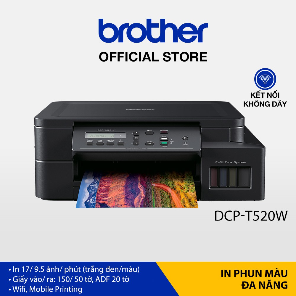 Máy in phun màu đa năng Brother DCP-T520W