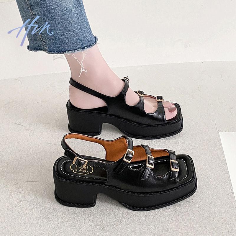 Giày Sandal Đế Dày Cài Khóa Phong Cách La Mã Thời Trang Mùa Hè 2022 Cho Nữ