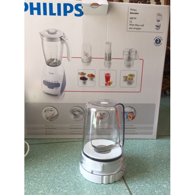 [Mã ELHA22 giảm 5% đơn 300K] Cối Xay Khô Kèm Lưỡi Dao Máy Xay Sinh Tố Philips HR2115/ HR2116/ HR2118/ HR2061/ HR2068