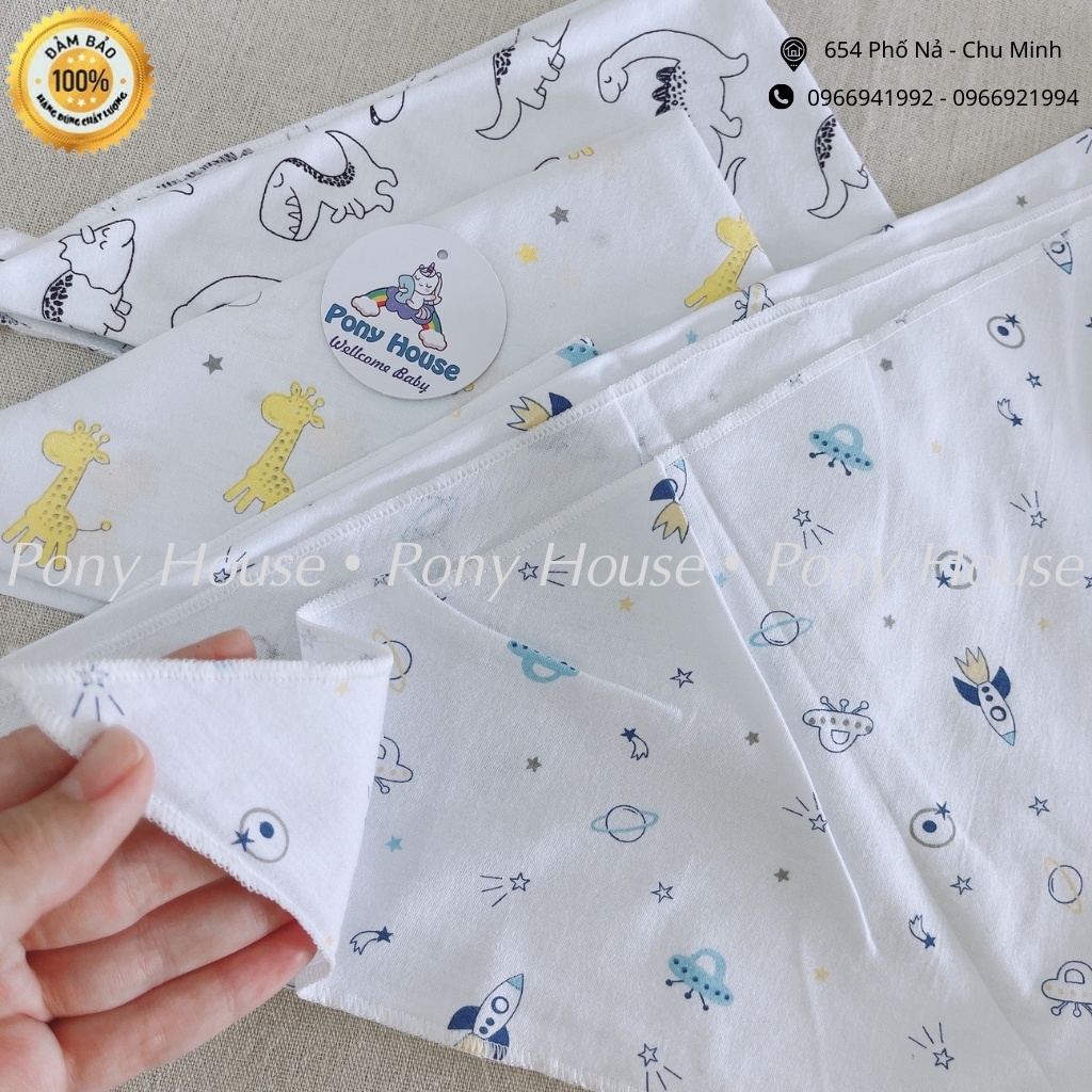 Tã Chéo Sơ Sinh Feli Bambi Cotton in hình An Toàn cho bé Sơ Sinh ( Lẻ 1 chiếc)