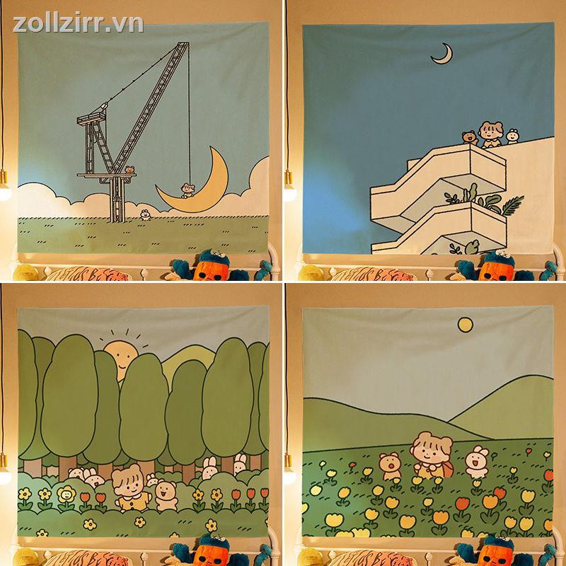 🌈Amour✨trang trí phòng decor thảm treo tường Dễ thương treo vải ký túc xá nền phòng thảm trang trí tường bao gồm | BigBuy360 - bigbuy360.vn