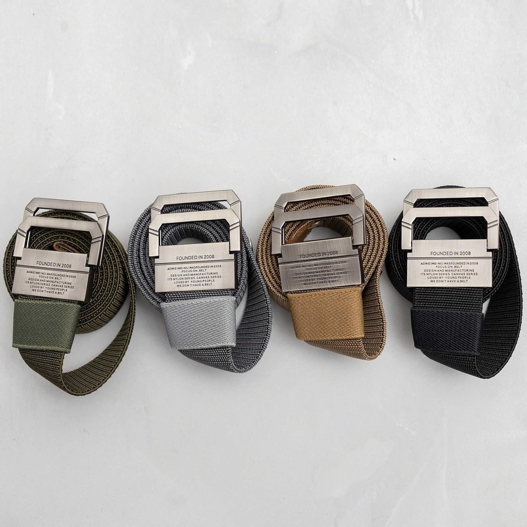 Dây lưng nam Xuất Hàn Trơn vải dù