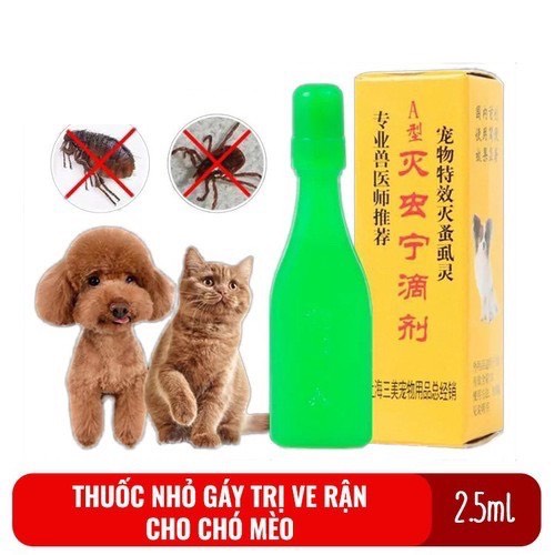 Nhỏ gáy ve rận chó mèo (3 loại fronil , thần tốc &amp; HongKong)