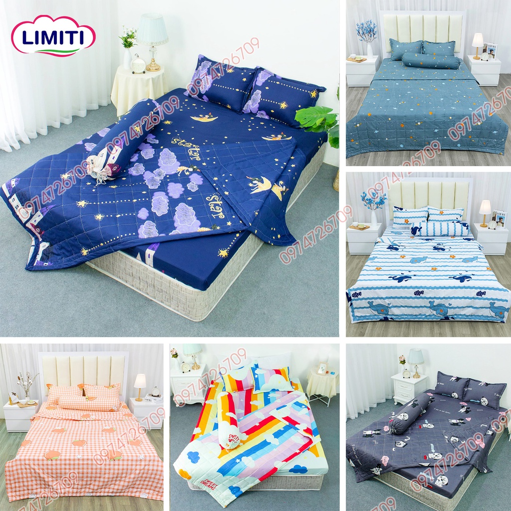 Bộ Chăn Hè Thu Trần Bông Kèm Ga Gối  Poly Cotton Mẫu PIKACHU VÀNG