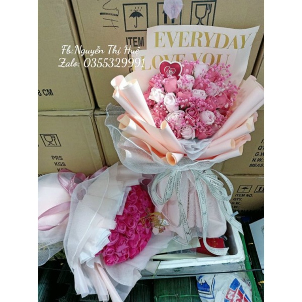 BÓ 20 BÔNG HOA SÁP THƠM + TÚI VÁT