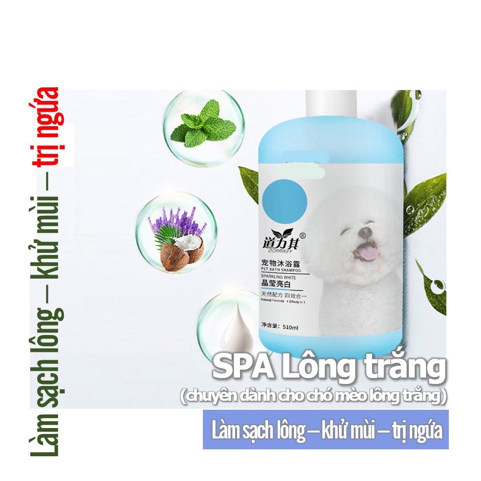 Sữa tắm chó mèo SOS đặc biệt cho các SPA thú cưng chuyên nghiệp 510ml Mềm mượt lông mùi thơm dịu nhẹ sạch ve rận