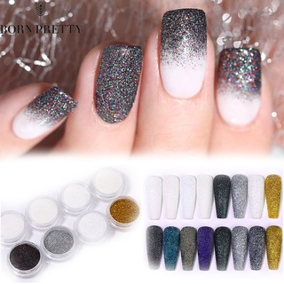 BORN PRETTY Hộp Bột Nhũ Kim Tuyến 7 Màu Trang Trí Móng Tay