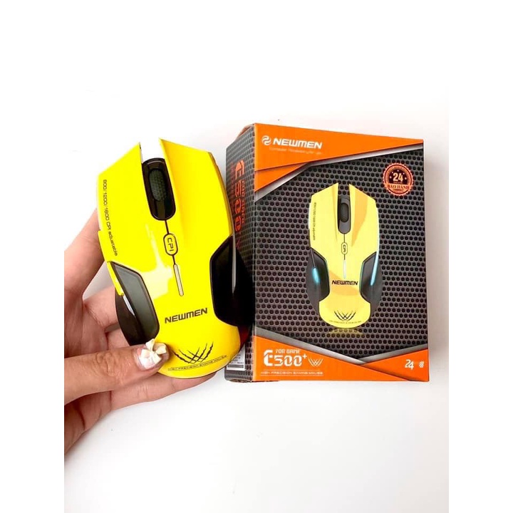 Chuột gaming không dây Newmen E500/ E500 Plus I Wireless 2.4Ghz I 1600 DPI I Pin AA