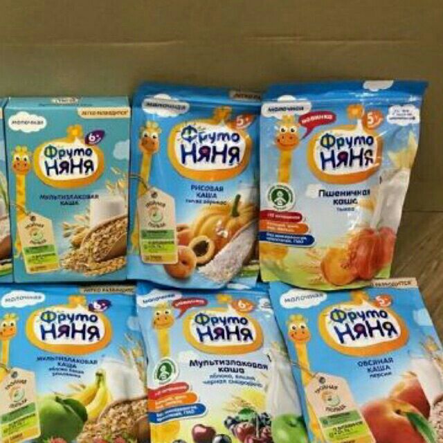 Bột  ăn dặm  fruto Nga  đủ vị  đate  mới  nhất