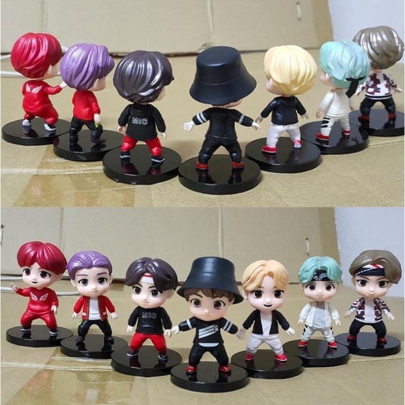 Set mô hình tượng chibi BTS figure unoff set 7 bé