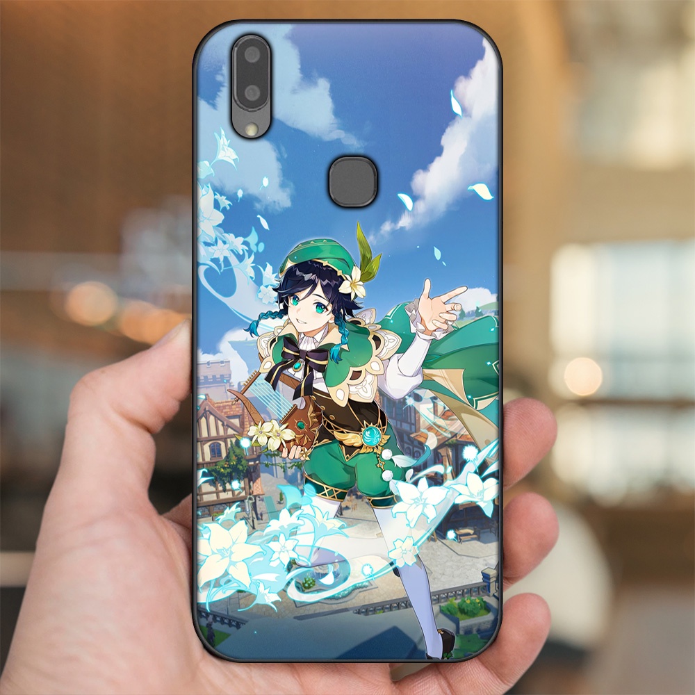 Ốp lưng Vivo V9, Y85, V11i viền đen in hình Venti Genshin Impact