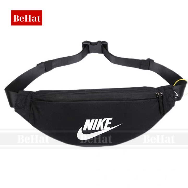 Túi Bao Tử Nike Heritage Black Waist Bag BA5750-451 Nam Nữ, Túi Chéo Nike Logo In Tinh Tế, Hàng Xuất Xịn