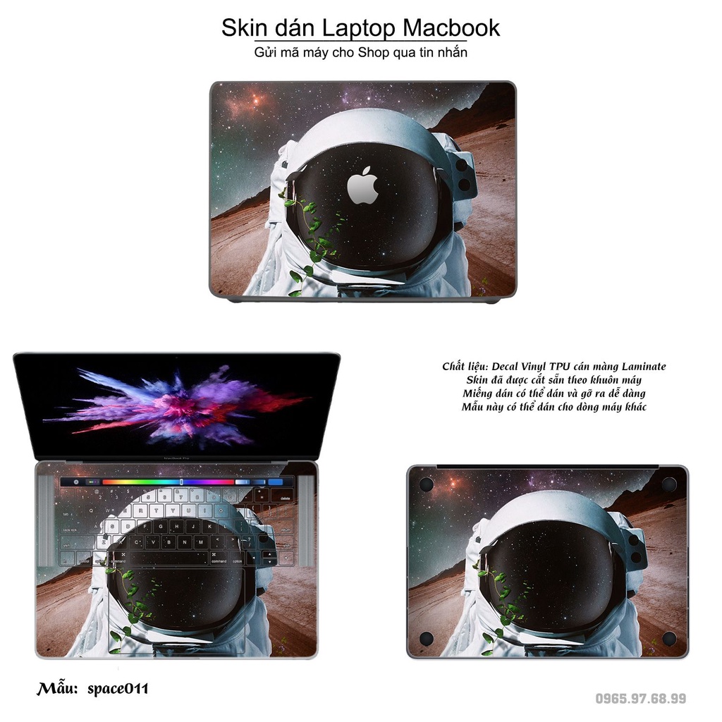 Skin dán Macbook mẫu không gian (đã cắt sẵn, inbox mã máy cho shop)