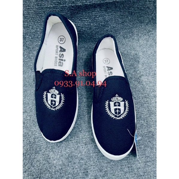 Giày thể thao ASIA XỎ/LƯỜI Xanh vải NỮ