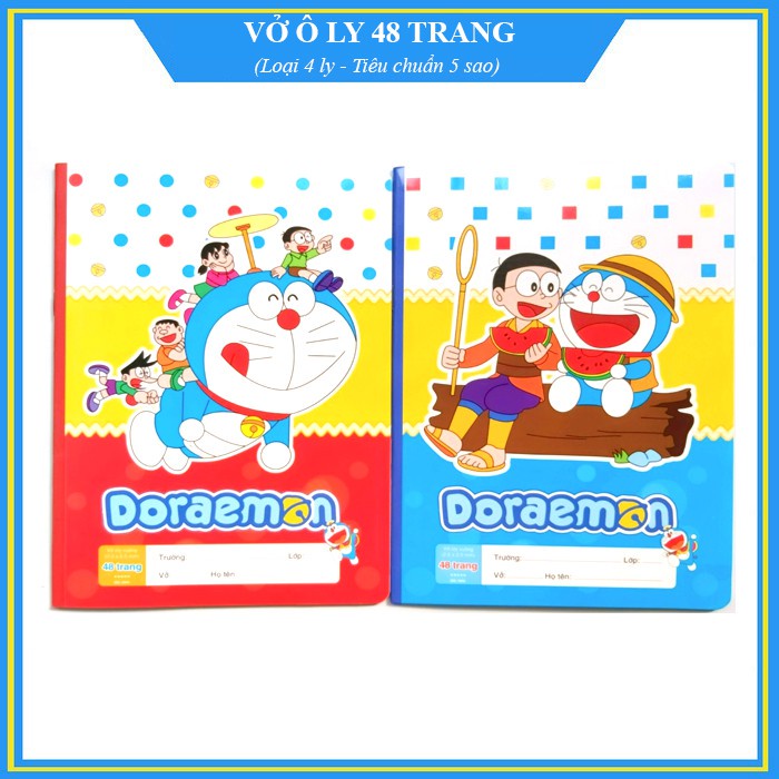 Vở ô ly 48 trang Doraemon-dòng sắc nét tiêu chuẩn