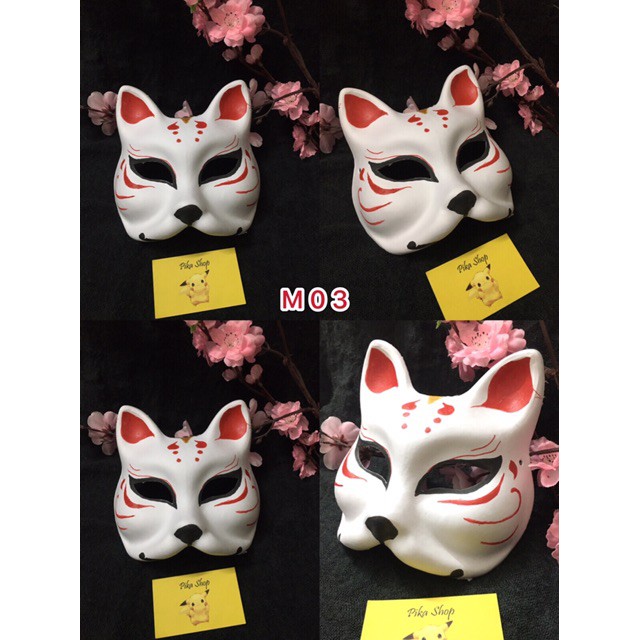  10 mẫu Kitsune mask bán chạy  - mặt nạ cáo cosplay  Q6 in 1