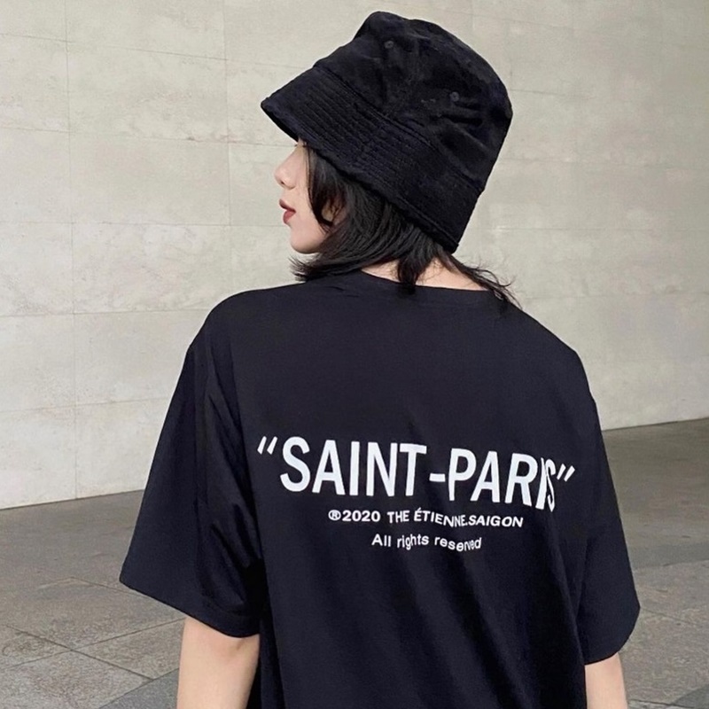 Áo thun tay lỡ Sant Paris phông thời trang unisex nam nữ oversize form rộng Tee Club