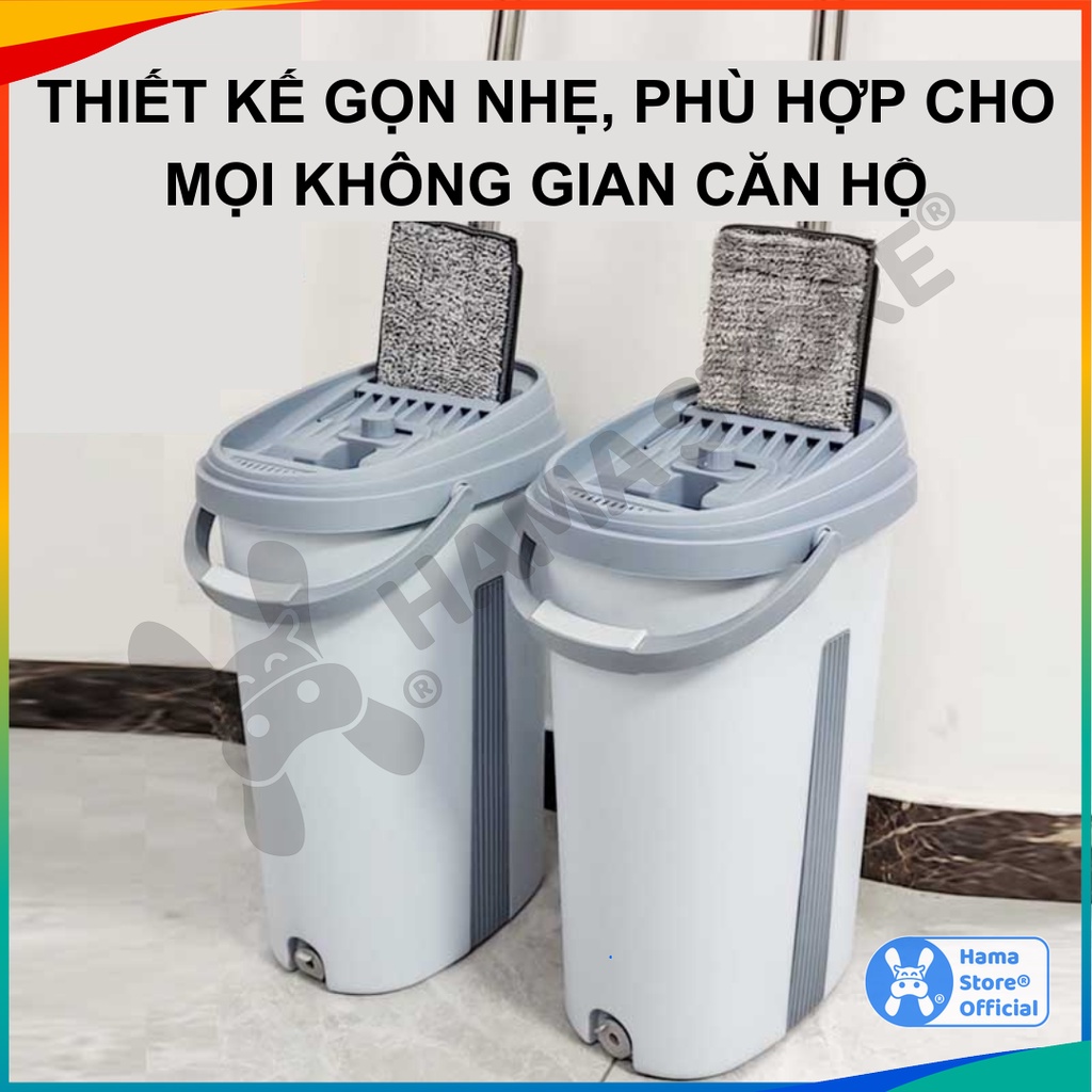 [Mã LIFE50KALL giảm 10% đơn 200K] Cây lau nhà thông minh tự vắt HAMA OVAL PRO 38x12 cm | GD_VS_009