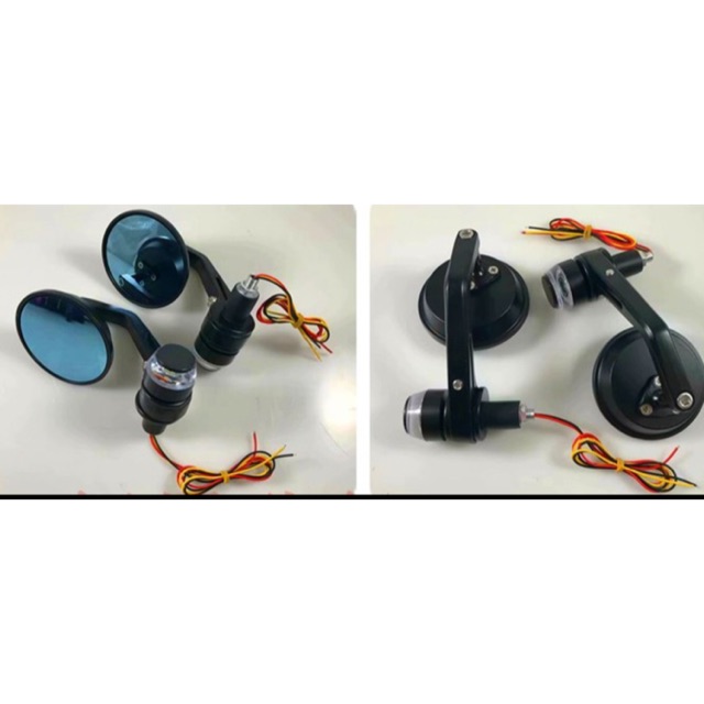 Xi nhan và kiếng Xe máy Vòng 3" Tay lái Gương chiếu hậu / Bật tín hiệu cho Honda Yamaha Suzuki Harley Cafe Racer