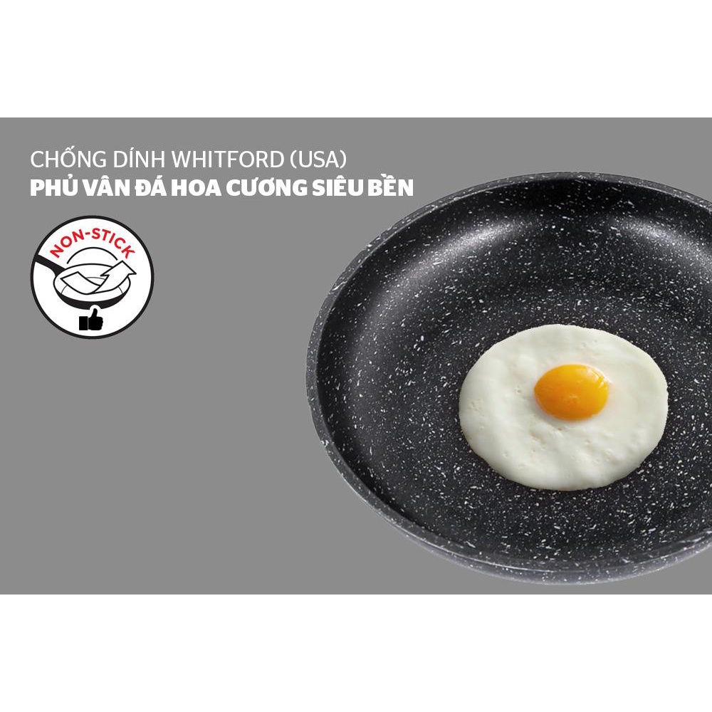 Chảo Đá Chống Dính SUNHOUSE SBD28 - Đường kính 28cm - Không dùng được với bếp từ - Hàng Chính Hãng
