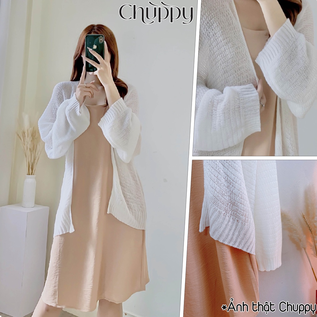 Áo Cadigan len mỏng phong cách Hàn Quốc Có Bigsize  CHUPPY KL01