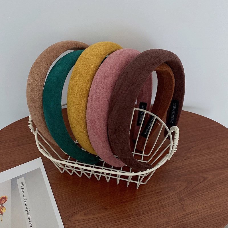 Băng đô vải flannel phong cách Hàn Quốc thời trang mới 2021