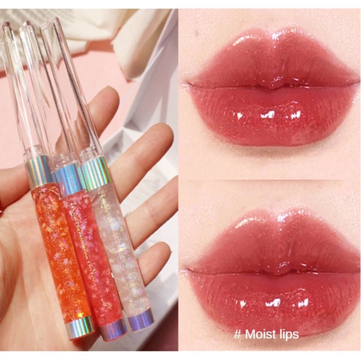 Son bóng 3 màu sắc tùy chọn dưỡng ẩm lâu trôi cao cấp dành cho nữ