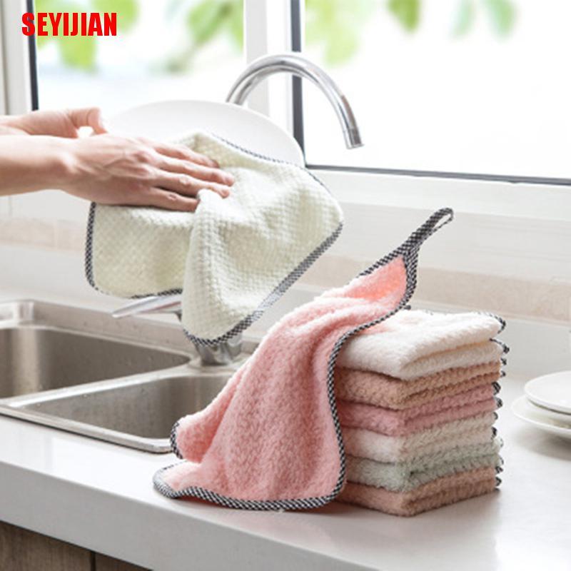 1 Khăn Lau Chén Đĩa Bằng Sợi Tre Chất Lượng Cao