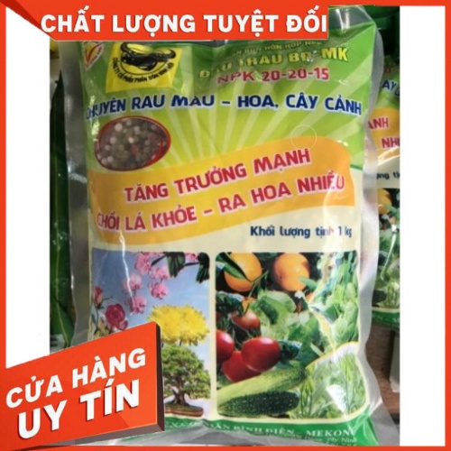 Phân bón tổng hợp siêu dưỡng NPK đầu trâu 20-20-15 gói 1 kg