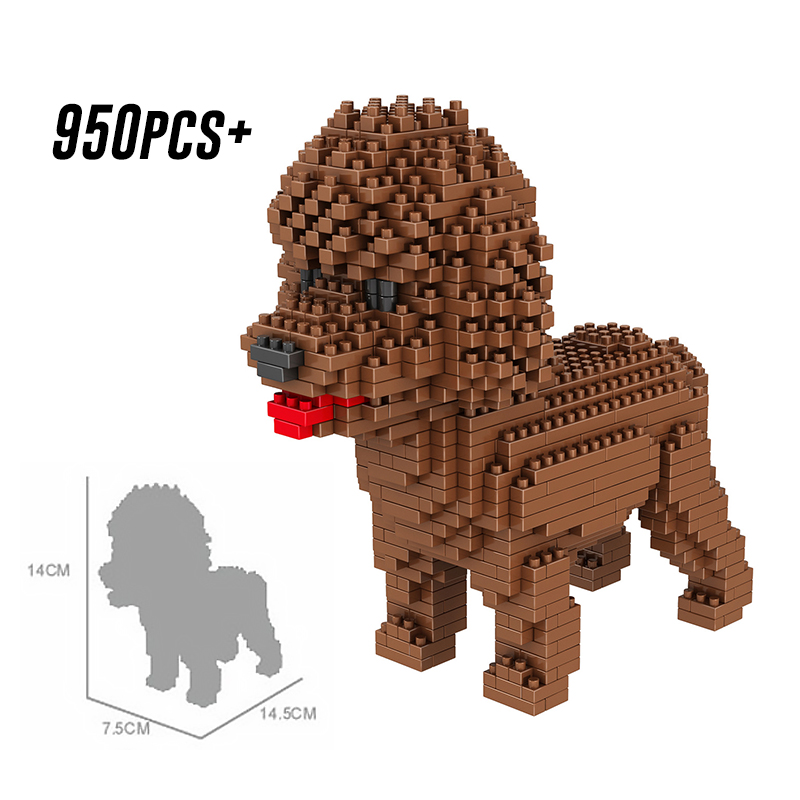 Đồ Chơi Lắp Ráp GOROCK Hình Chó Husky Schnauzer Cho Bé