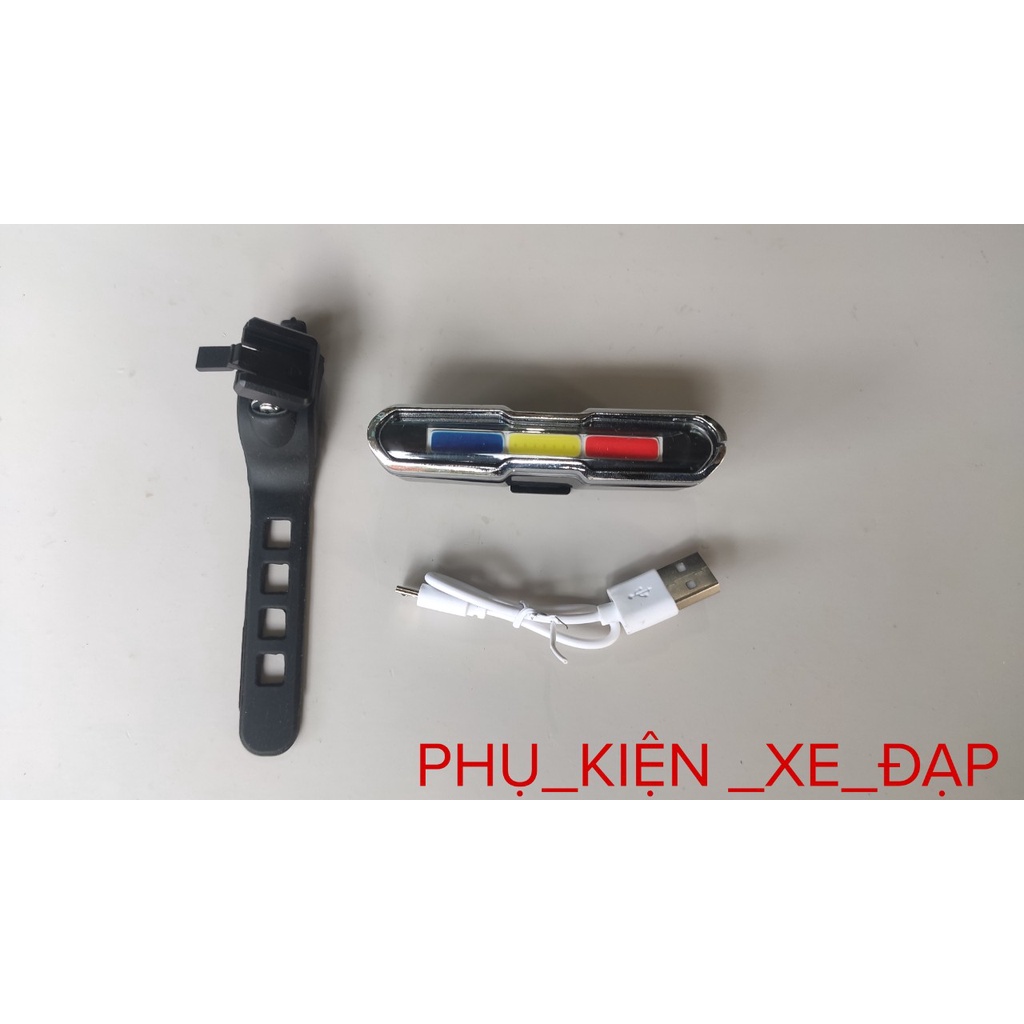 Đèn hậu xe đạp 3 màu cao cấp