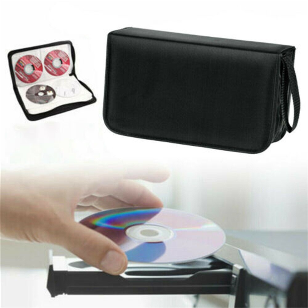 Túi Đựng 80 Đĩa Cd Vcd Dvd Bằng Da Pu Nhỏ Gọn Tiện Dụng