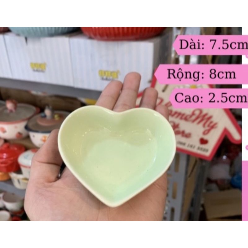 Bát chấm tim xinh xỉu
