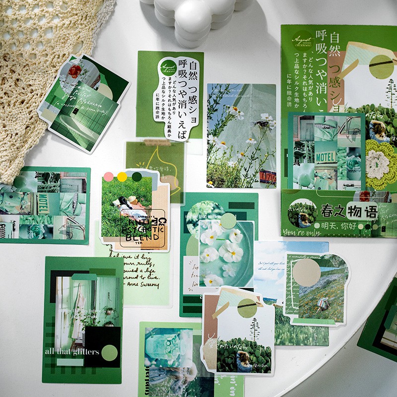 Set 60 tấm hình dán sticker decor phong cảnh thiên nhiên | Shopee Việt Nam