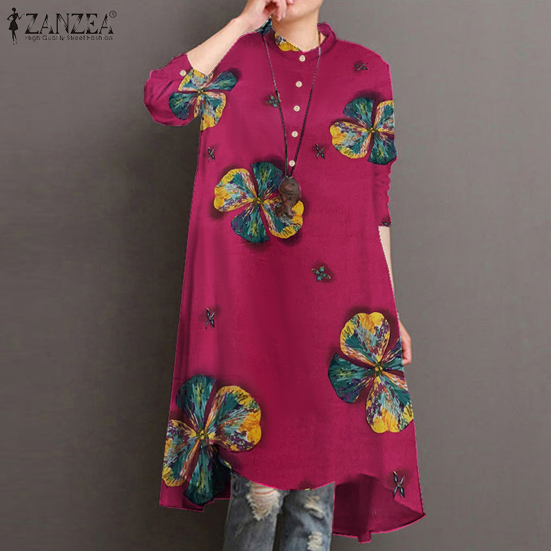 Áo ZANZEA Tay Dài Phong Cách Vintage Thời Trang Cá Tính Dành Cho Nữ