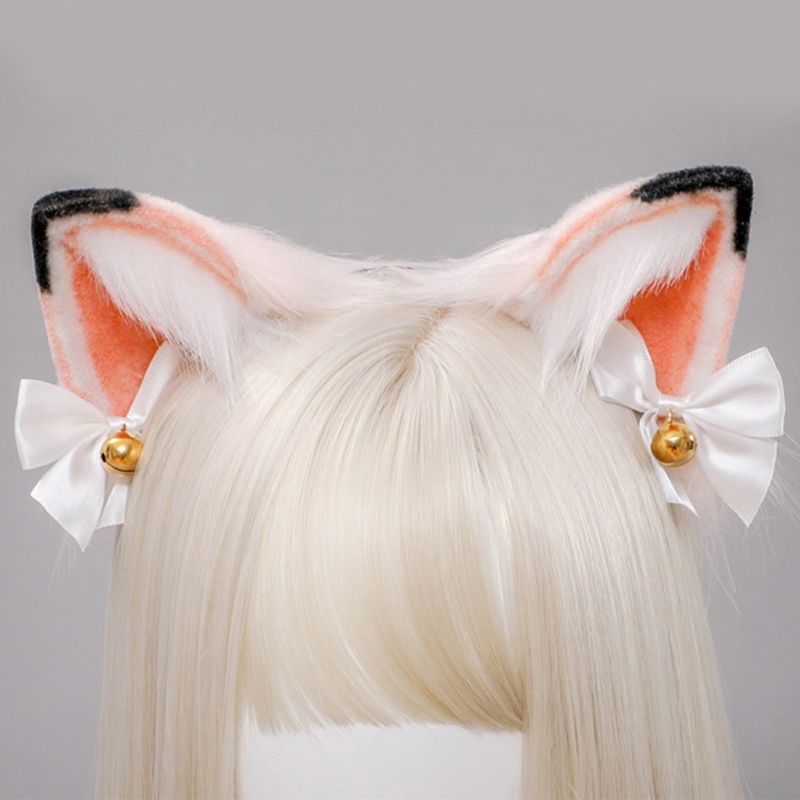 Băng Đô Tai Mèo Phối Lông Phong Cách Lolita Nhật Bản