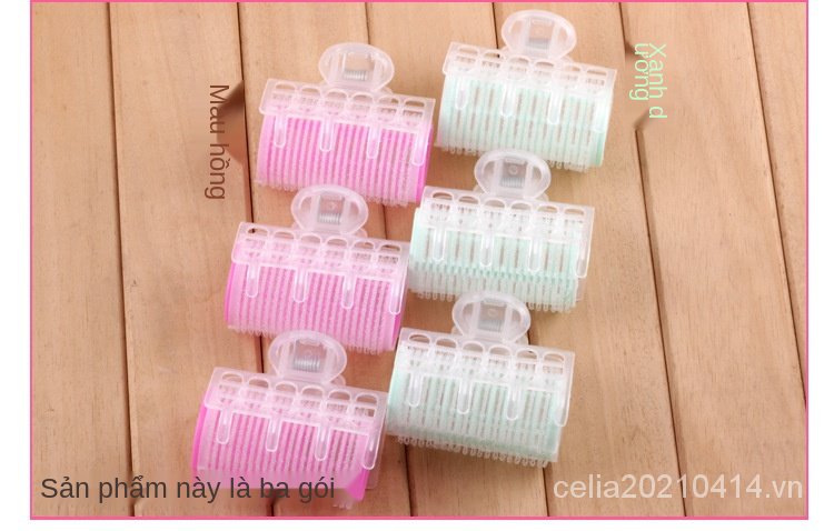 [Hàng mới về] Lô uốn tóc mái tự dính bằng nhựa kiểu ma thuật tiện dụng