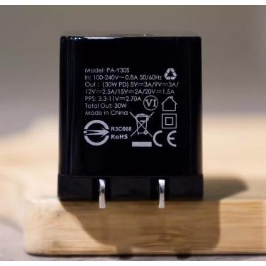 Củ sạc nhanh , bộ sạc nhanh iphone Aukey 30W PA-Y30s cổng ra Type-C chuẩn PD công suất 30W - Hàng chính hãng BH 18 Tháng