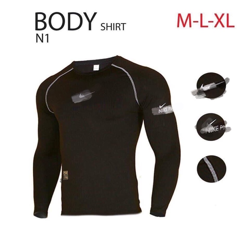 Body nam đa năng màu đen, giữ nhiệt nam